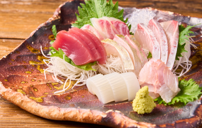 写真：朝食（お刺身）